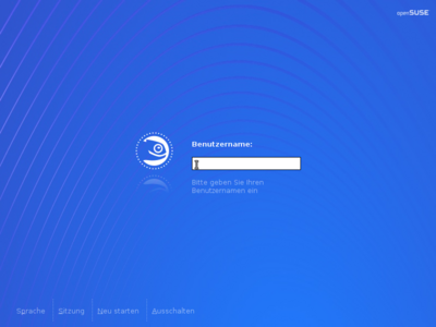 Erster Installtionsscreen